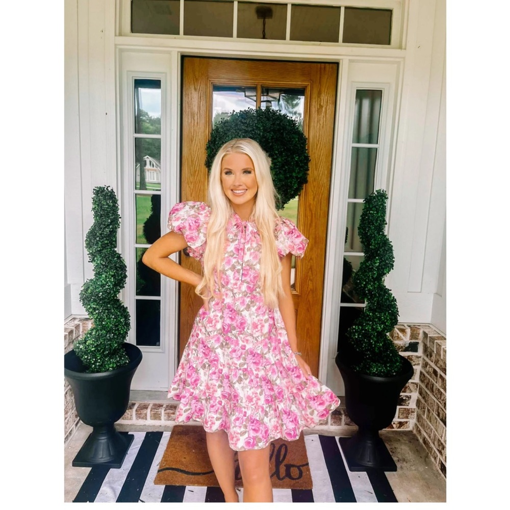 Listicle Pink Floral Dress